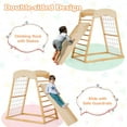 thumbnail image 6 of Costway 6-in-1 Wood Jungle Gym Montessori Climbing Play Set with Double-sided Ramp Natural, 6 of 9