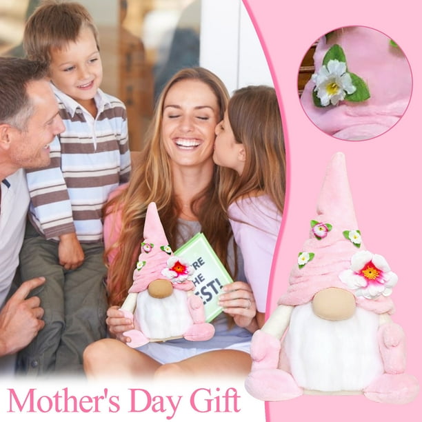 Xihbxyly Decoración para El Día de La Madre, Muñeca de Tela de Lana Suave, Base con Peso para Mantenerse de Pie, Adorno Festivo para La Mesa y El Hogar, Regalo Perfecto para Las Fiestas, Tamaño de 36