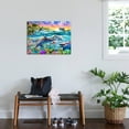 thumbnail image 3 of Art.com Tropical Dolphins Art Print by Adrian Chesterman, 32" x 24", 3 of 4