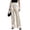 Beige, variant on LEKWK Satin Wide Leg Pants for Women High Waisted Casual Palazzo Pants Loose Fit Comfy Straight Leg Trousers with Pockets Fall Fashion Business Work Outfits