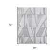 thumbnail image 3 of 4' X 6' Black and Ivory Abstract Hand Woven Area Rug, 3 of 9