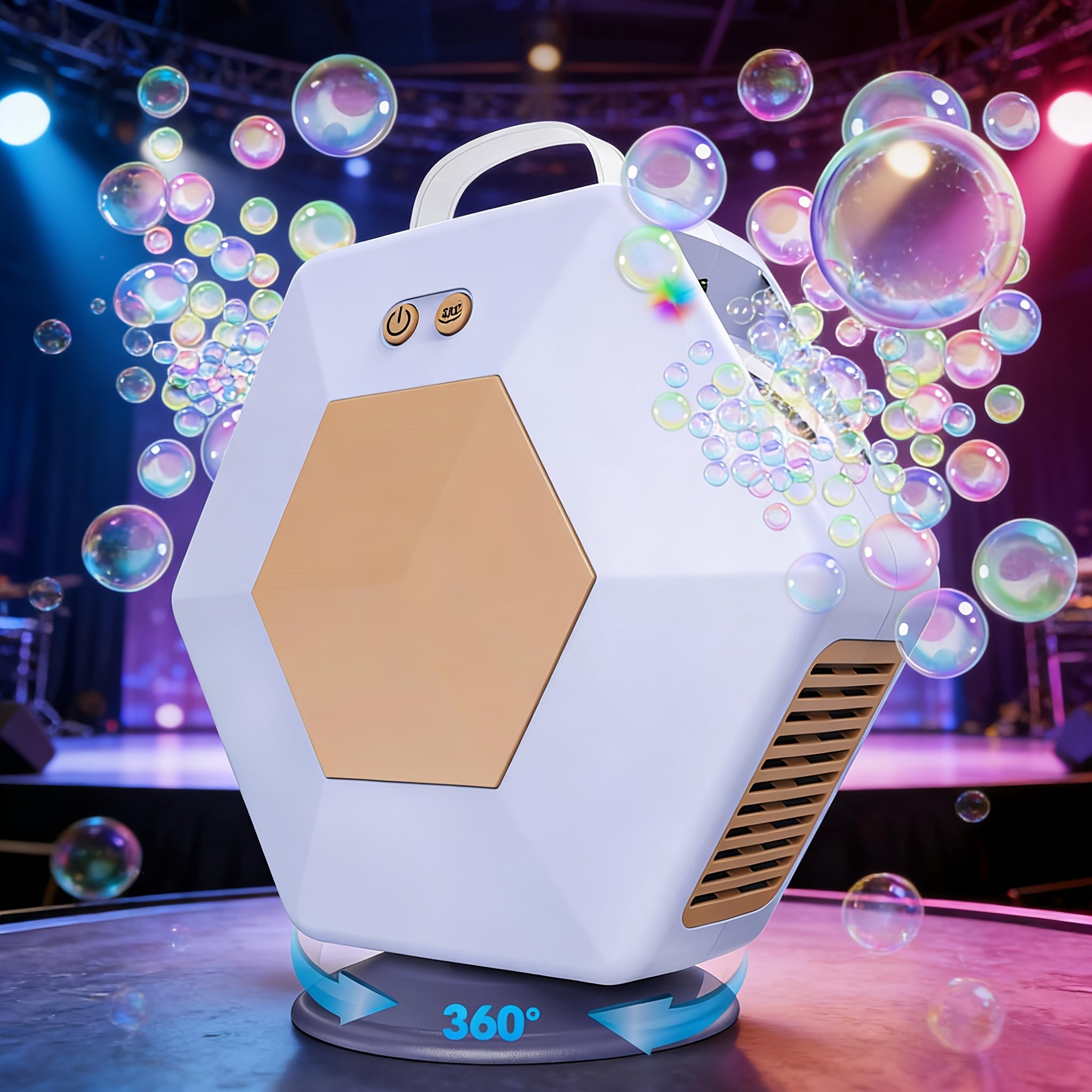 360 Rotatable Stage Bubble Machine 16000 Bubbles Per Minute For Outdoor Party Wedding