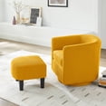 thumbnail image 5 of Swivel Accent Barrel Chair With Ottoman, Modern Comfy Accent Chair Bedroom Lounge Arm Chair For Living Room, Yellow, 5 of 7