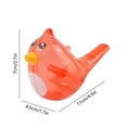 thumbnail image 3 of Red Water Whistle Bird Call Toy Transparent Design Dual Mode Sound Changing With Hanging Strap Outdoor Fun Gadget For Kids Bird Lovers Recreational Use Portable Whistle Tool Red, 3 of 6