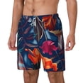 thumbnail image 2 of Xecao Tropical Flower for Men's Swimming Trunks Swim Trunks Quick Dry Swim Shorts with Mesh Lining Funny Swimwear Bathing Suits, 2 of 9