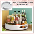 thumbnail image 3 of Rotating Rack Turntable Shelf Organizer Tray Home Supplies  White Large, 3 of 9