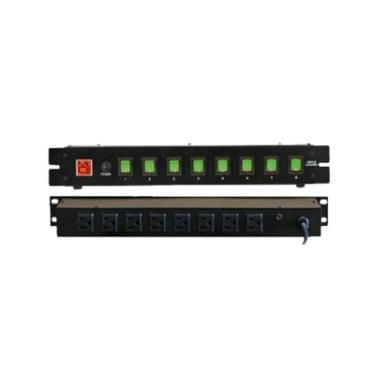 Mr. Dj PSC-400 Stage Light with 8-Channel Power Strip and Lighted Green Toggles On/Off Power Panel