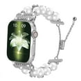 thumbnail image 2 of Compatible With Apple Watch Band 38/40/41mm Women iWatch Bands Series 7/6/5/4/3/2/1, Handmade Beaded Elastic Stretch Pearl Bracelet Replacement Strap for Girls Wristband, 2 of 4