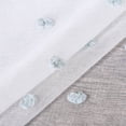 thumbnail image 4 of 2 Pcs Jacquard Tulle Window Curtains, Faux Linen Textured Solid Grommet Voile Sheer Curtains, 4 of 8