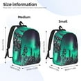 thumbnail image 2 of Vsdgher Northern Lights 2 Print Canvas Backpack Travel Rucksack Unisex Knapsack 15.7/17.7Inch Laptop Backpack for Work,College -Small, 2 of 5