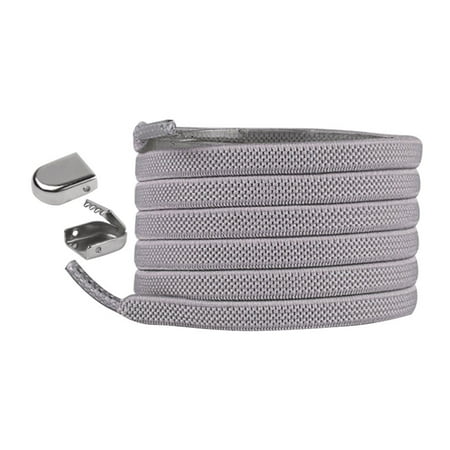 

Jygee 10 Pairs Elastic Shoelaces Press Buckle Rubber Band Lazy Shoestring Sports Shoe Lace Light Grey
