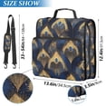 thumbnail image 2 of FORMRS Zipper Binder with Shoulder Strap 2-inch Ring 500 Sheet Capacity File Bag, Blue Peacock Feathers Pattern, 2 of 5
