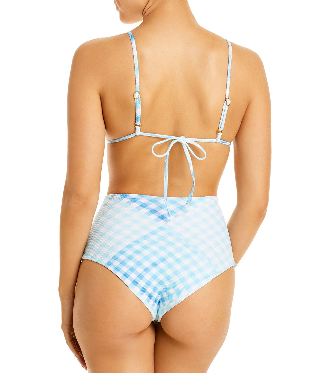 gingham swimsuit top