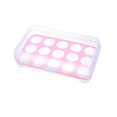 thumbnail image 2 of Boîte de Rangement pour Ufs 15 Compartiments Réfrigérateur pour Cuisine Conteneurs en Plastique avec Couvercle Boîtes de Conservation des Ufs pour Cuisine Rose, 2 of 8