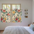 thumbnail image 4 of Vintage Spring Floral Tier Curtains, Watercolor Farmhouse Botanical Light Filtering Kitchen Curtains, 2Pcs Rod Pocket Half Window Treatments Panels for Sink Cafe Cabinet Basement 27.5x45 Inches, 4 of 9