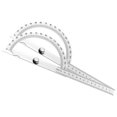 thumbnail image 1 of Transportador de ángulos AngleTrack 2Pzas 0-180° 150x200mm Acero Inoxidable Gris., 1 of 5