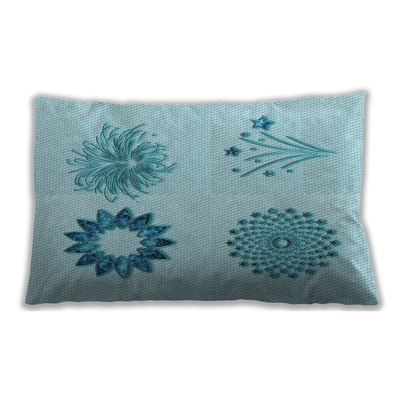 Ahgly Company Outdoor Rectangular Contemporary Lumbar Throw Pillow, 13 inch by 19 inch