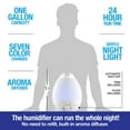thumbnail image 3 of Bell + Howell Cool Ultrasonic Humidifier with XL 1 Gallon Capacity, Built In Aroma Diffuser, 7 Color Changing Nightlight, 3 of 7
