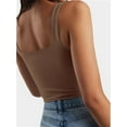 thumbnail image 2 of Womens Sleeveless Tanks Strappy Square Neck Skinny Cami Tops Basic Workout Fitness Crop Tank Top, 2 of 6