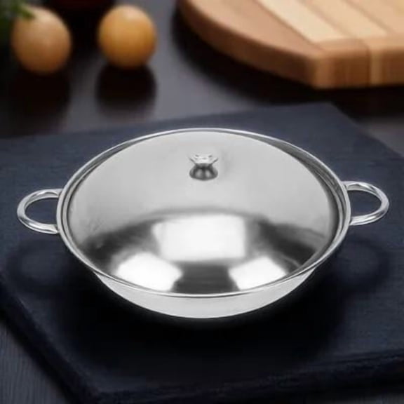 FENGGUIQU 1 Set Plated Stainless Steel Reheating Pot Easy to Clean Kitchen Cookware Cook Pot