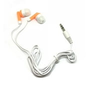 TFD Supplies Wholesale Bulk Earbuds Headphones 50 Pack For Iphone, Android, MP3 Player - Orange