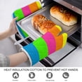 thumbnail image 3 of PLAIN SOLID NEON FLUORESCENT RAINBOW STRIPES 5 COLORS Oven Gloves And Pots Stand Set Oven Gloves And Pot Racks Pot Racks And Oven Gloves Set, 3 of 9