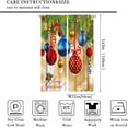 thumbnail image 2 of Merry Xmas Curtains, Merry Christmas Ball Window Treatments for Living Room Bedroom Kitchen Holiday Party Decor, Gold Silver Glitter New Year Drapes 2 Panel Sets,42x63 Inch, 2 of 6