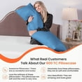 thumbnail image 4 of CCNY 1 Pc Body Pillow Case with Zipper Clouser Mediterrian Blue 21x56" Inch Solid 1000 TC 100% Egyptian Cotton Body Pillow Cover, 4 of 7