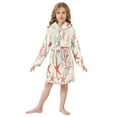 thumbnail image 6 of FORMRS Niños Bathrobe Unisex Hooded Robe Soft Plush Pajamas Sleepwear, Size 4-6T, Light Red Starfish, 6 of 7