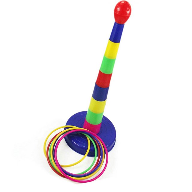 Lanzamiento de de poste de plástico Hoopla Juego de tiro de interior y familiar para niños Juguetes al aire libre Baoblaze Lanzamiento de aros