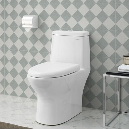 Swiss Madison Ivy® One Piece Elongated Toilet Dual Tornado Flush 1.28 (Best Dual Flush Toilets 2019)