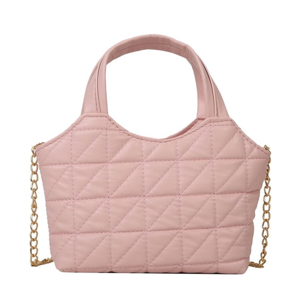 Bolso bandolera para mujer PU cuero acolchado Casual cadena señoras monedero (rosa) Ndcxsfigh Para Estrenar