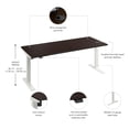 thumbnail image 6 of Move 40 Series 72W Adjustable Standing Desk in Mocha Cherry - Engineered Wood, 6 of 7