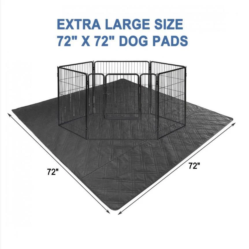 LUOLAX Washable Pee Pads for Large Dogs Reusable Whelping Mat Pet Training 72"x72"
