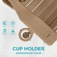 thumbnail image 3 of MUCHENGHY Folding Adirondack Chair, Classic HDPE Plastic Fire Pit Chair, Teak, 3 of 8