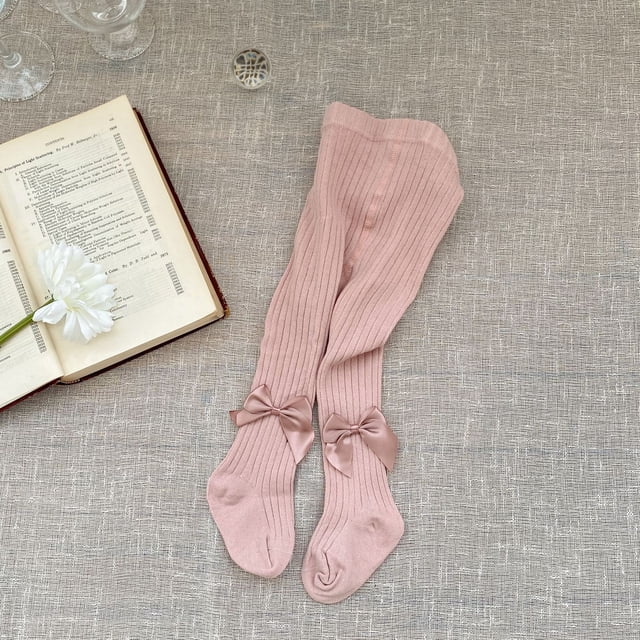 Chaussettes Nouées Papillon en Coton Fines une Pièce Chaussettes de Marche pour Bébé Fille FS-2 TP