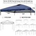 thumbnail image 6 of KAMPKEEPER 10x10 Pop Up Canopy Tent Top Replacement Cover Roof with Air Vent, Polyester UV 30 Waterproof for Outdoor Garden Patio Pavilion Sun Shade(Top Only) (Navy Blue), 6 of 7