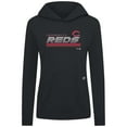 thumbnail image 2 of Women's Levelwear Black Cincinnati Reds Relay Breaker Pullover Hoodie, 2 of 3