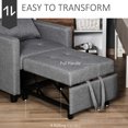 thumbnail image 3 of Soft Polyester - cotton Cloth & Expandable Footrest / Sofa Bed for All - day Relaxation, 3 of 6