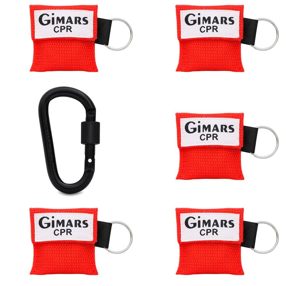 Gimars CPR Face Mask Rescue Face Shield Emergency Survival Kit with One-way Valve CPR Breathing Shields Key Chain for... by Gimars
