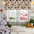 thumbnail image 5 of 2 Pack Farmhouse Rooster Valances for Windows Bedroom Living Room Window Treatments, Vintage Watercolor Flowers Wood Grain Rod Pocket Valance Drapes Short Kitchen Curtains Over Sink 60"x18", 5 of 8