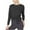 Black, variant on Spandex Workout Tops for Women Fashion Tie Front Crewneck Long Sleeve Gym Yoga Clothes Loose Fit Base Tees (S, Black)