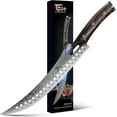 thumbnail image 1 of SYOKAMI Butcher Knife, 10.5 Inch High Carbon Japanese Style Carving Knife with Wood Full Tang Handle, Damascus Pattern, Razor Sharp Breaking Knife with Gift Box Ideal for Thanksgiving Day, BBQ, 1 of 6