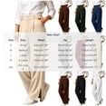 thumbnail image 3 of Zormilly Dress Pants Women High Waisted Business Casual Wide Leg Trousers with Pockets Side Slit Office Dressy Loose Pants, S-2XL, 3 of 9