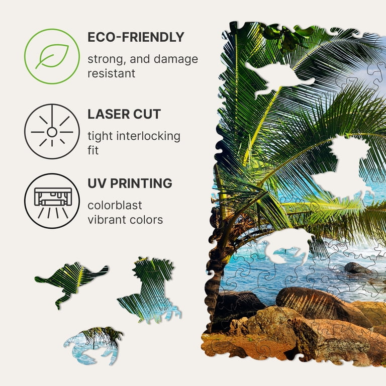 UNIDRAGON Depth of Field Wooden Jigsaw Puzzle for Adults - 100 Unique Shaped Pieces - Brain Teaser - 8.54 x 8.54 in (21.7 x 21.7 cm