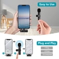 thumbnail image 3 of Andoer Andoer Système de Microphone Sans Fil Compact 2,4G avec Portée de 20 m, Réduction du Bruit et Compatibilité Type‐C pour Téléphones Intelligents, Noir, 3 of 6