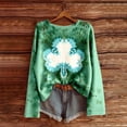 thumbnail image 5 of Women's Oversized Sweaters 2026 St. Patrick's Day Shamrock Graphic Knit Sweatshirts Long Sleeve Round Neck Y2k Spring Tops, 5 of 5