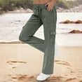 thumbnail image 2 of Women's Casual Pants High Waisted Straight Leg Trousers with Drawstring Pockets Comfortable Stretchy for Daily Wear Gym Outdoor Riding plus Size Sweat Pants Casual Loose Pants for Women Warm, 2 of 7
