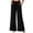 Black, variant on QQZ Flowy Palazzo Wide Leg Pants For Women, Elastic Waist Drawstring Casual Joggers, Daily Lounging Beach Vacation Outfits