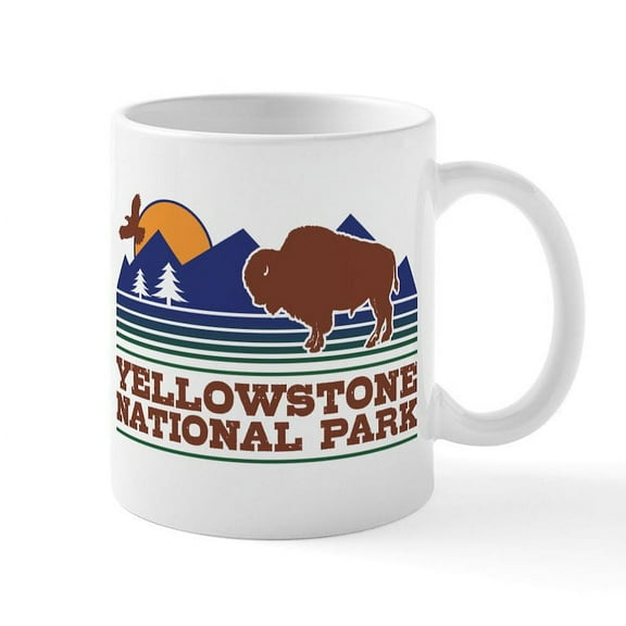 CafePress - Yellowstone National Park Mug - 11 oz Ceramic Mug - Novelty Coffee Tea Cup